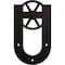 Ekena Millwork Premium Wagon Wheel Horseshoe Roller Hanger w/ Bolts for Barn Door for 1 3/8" Doors, Arch Bronze GB60013R2WAB - alternate 1